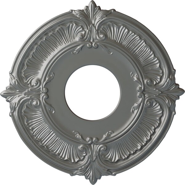Ekena Millwork Attica Ceiling Medallion (Fits Canopies up to 3 1/2"), Hand-Painted Silver, 12 3/4"OD x 4"ID x 1/2"P CM12ATSLS - main